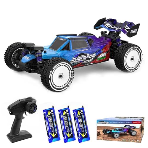 Teeggi 1/12 Ferngesteuertes Auto für Erwachsene, 100km/h Höchstgeschwindigkeit, 3S Bürstenloser Motor RC Car Hohe Geschwindigkeit Offroad Drift Rennauto, 4WD Off Road Race Buggy, 3 Batterien (Blau)