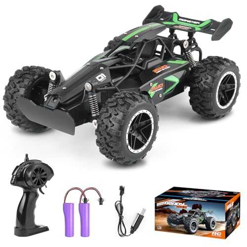 Yabtf Ferngesteuertes Auto, 2.4Ghz RC Auto, 1:18 20 km/h RC Buggy, 40m Fernbedienung Offroad Spielzeugauto, Wiederaufladbares 2WD RC Car für Kinder ab 6 Jahren, G03063R