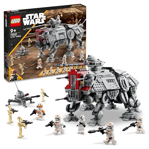 LEGO Star Wars 75337 at-TE Walker Spielzeug mit 3 Mini-Figuren aus dem 212. Klon-Trupp, Zwergspinne und Battle Droid Figuren – Geschenk für Jungs ab 9 Jahren und Fans von Die Rache der Sith