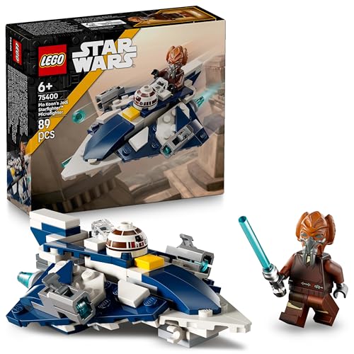LEGO Star Wars 75400 Plo Koons Jedi Starfighter Microfighter Bauspielzeug mit 2 Shootern - inklusive Mini-Figur mit Lichtschwert - Geschenk für Jungen ab 6 Jahren und Fans von The Clone Wars