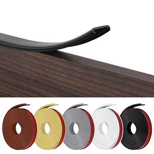 Flintronic U-Form Selbstklebend, Weichsockelleiste für Küche und Badezimmer, Möbelkantenband, Flexible TPE Faltbarer Kantenschutz für Schrankkanten, Abschlussleiste, Arbeitsplatten