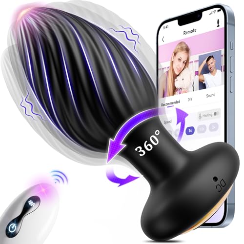Analvibratoren für Mann Analplug# für Männer, Prostata Stimulation Männer Analplug Sex Spielzeug für die Männers mit 7 Rotation 7 Vibration, Anal Plug Sex Spielzeug für Paare Buttplug Sexspielzeug
