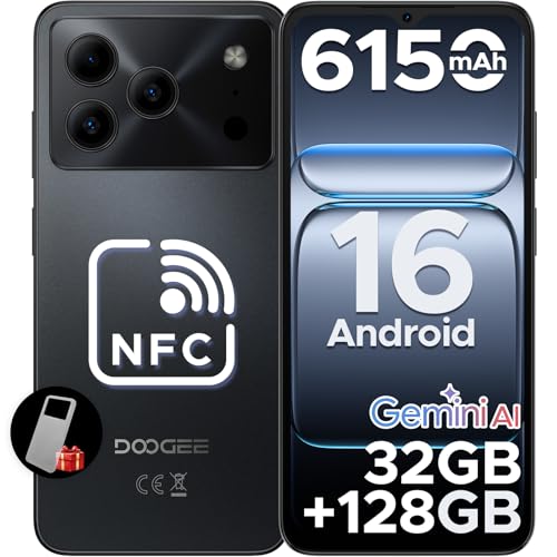 DOOGEE Note 56 Pro AI Android 16 Smartphone Ohne Vertrag, 32GB+128GB/2TB TF, 6150mAh, 6.56