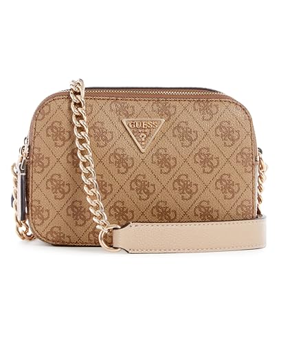 GUESS Damen Noelle Ii Crossbody Kamera Umhängetasche, Latte-Logo