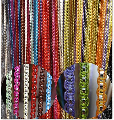 Vidillo Fadenvorhang, Fadenvorhang Glitzer Weiss 100 x 200 cm Wandvorhang Schaufensterdekoration, Dekorative Gardine Raumteiler Fliegenschutz für Hochzeit,Café,Restaurant (Gefärbt)