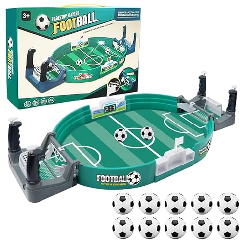 MeoZynxadril Interaktives Tischfußballspiel, Tischkicker mit 10 Fußbälle, Tischfußballspiel, Mini Tischkicker, TischFußball Kinder, Tischfussballtisch für Kinder, Erwachsene, Familienfeiern
