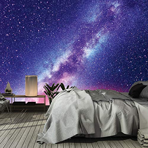 murimage® Fototapete Universum 3D 366 x 254 cm inklusiv Kleister Galaxie Nachthimmel Sterne Weltall Cosmos Kosmonaut Sky Ufo Sternschnuppe