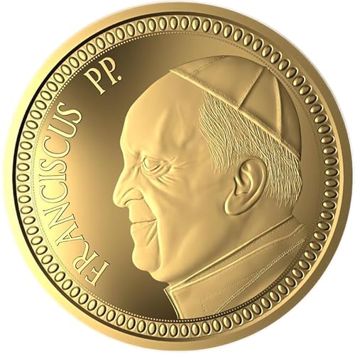 DEUTSCHER MÜNZEXPRESS Papst Franziskus | 2025 | Feingold | Sammlermünze | Mehrwertsteuerfrei | Hohe Prägequalität | Mit Echtheitszertifikat