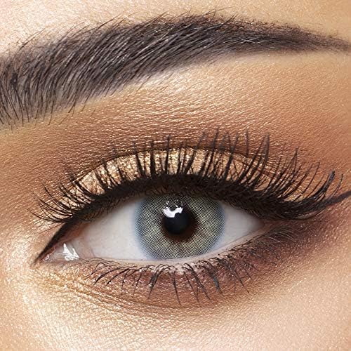 ANESTHESIA farbige Kontaktlinsen ADDICT BLUE – Stark deckende Monatslinsen für 6 Monate in Hellblau, besonders natürliches Ergebnis für dunkle Augen - Dioptrien -0.00