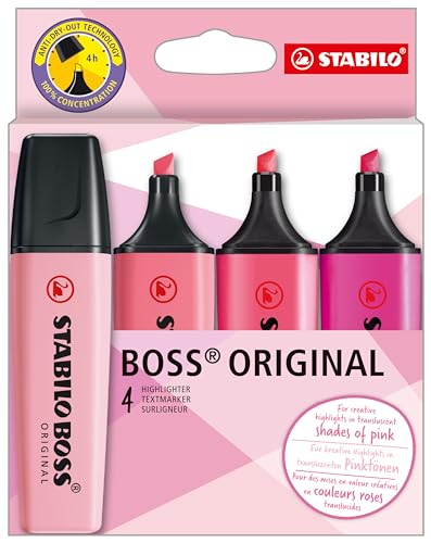 STABILO - Textmarker - BOSS ORIGINAL - Shades of Pink - 4er Pack