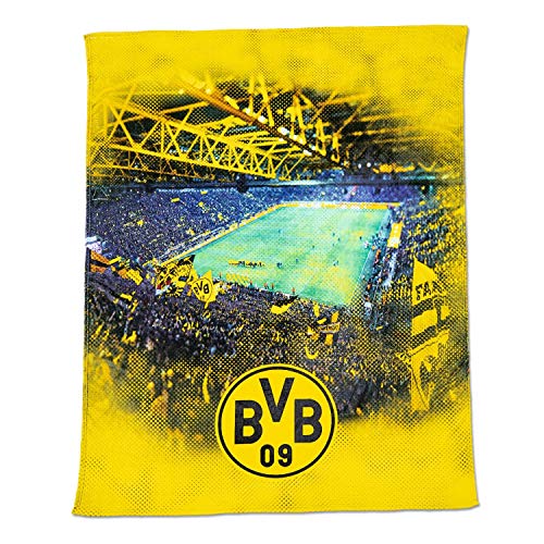 BVB Dortmund Fleecedecke mit Stadionprint (one Size, Multi)