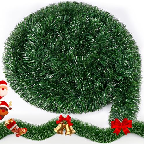 Weihnachtsdeko Tannengirlande Künstlich Wie Echt 10M - Künstliche Tannengirlande Spritzguss, Perfekt für Weihnachtsdeko Aussen Innen Outdoor Außen Tür Draußen Baum Haustür Treppengeländer Türrahmen