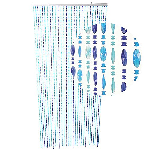 HAB & GUT -DV0376- Türvorhang Form: TWISTER, Farbe: AQUA, Material: Kunststoff, Größe: 90 x 200 cm