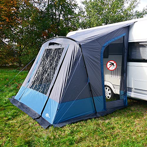 your GEAR Wohnwagenvorzelt Pampero 280 - Großes und helles Reise-Vorzelt mit Moskitonetztüren, UV-Schutz und schnellem Aufbau - Caravan Zelt mit 2 Eingängen