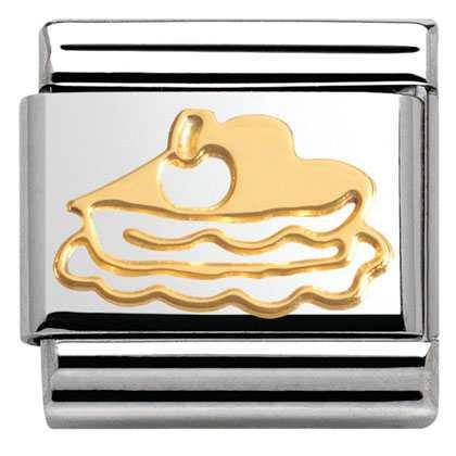 Nomination Classic - Composable Classic Madame et Monsieur - 18k Gold, Edelstahl - Kirschtorte - 030162/01