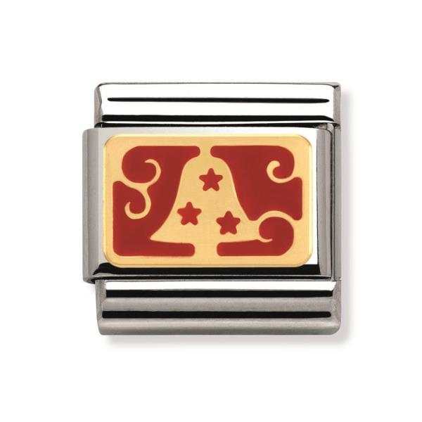 Nomination Classic - Elegance aus Edelstahl mit 18K Gold und Emaille - Glocke Rot - 030282/02
