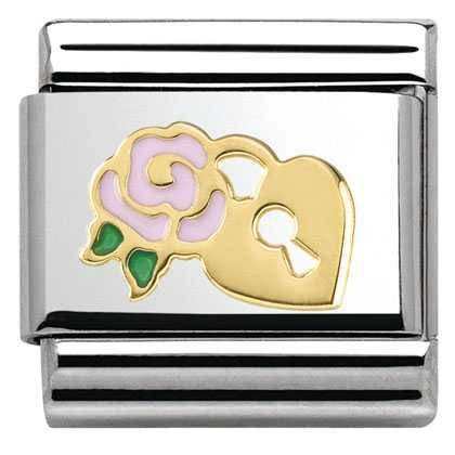 Nomination Classic - Composable Classic La Vie en Rose - Rose und Schloss in Rosa - 030285/34