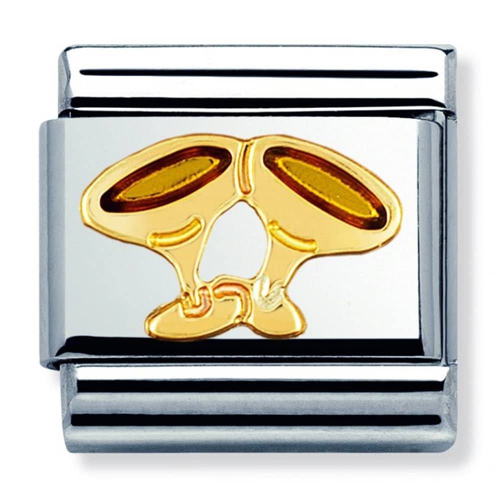 Nomination Classic - FUN Edelstahl, Email und 18K-Gold (Sektglas)