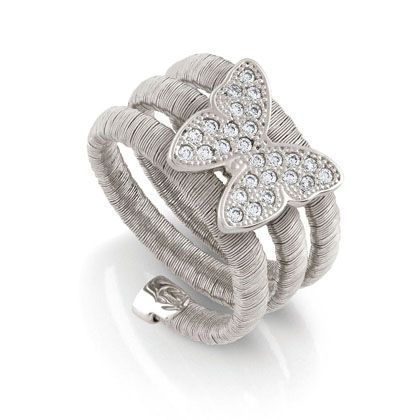 Nomination Ring - Flair Schmetterling - Silber, Dreifach - 144851/010