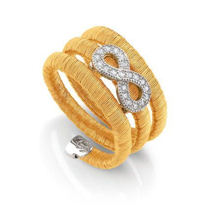 Nomination Ring - Flair - Gold - Infinity - Dreifach - 145801/012