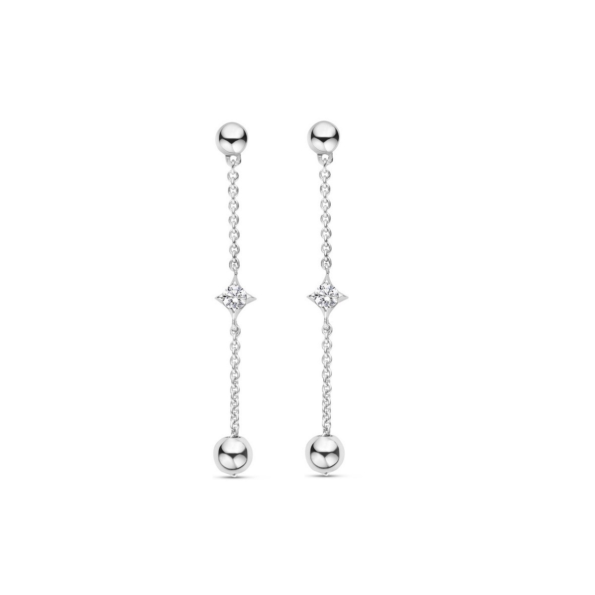 FJF JEWELLERY Ohrringe - Pendel Bella Stars and Balls - FJF0030033SWH