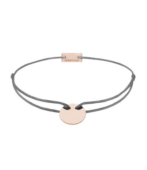 Momentoss Filo Armband - Textil - Dunkelgrau - Rosé - 21200031