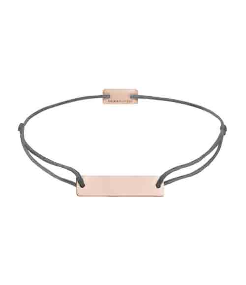 Momentoss Filo Armband - Textil - Lila Grau - Rosé - Eckig - 21200168
