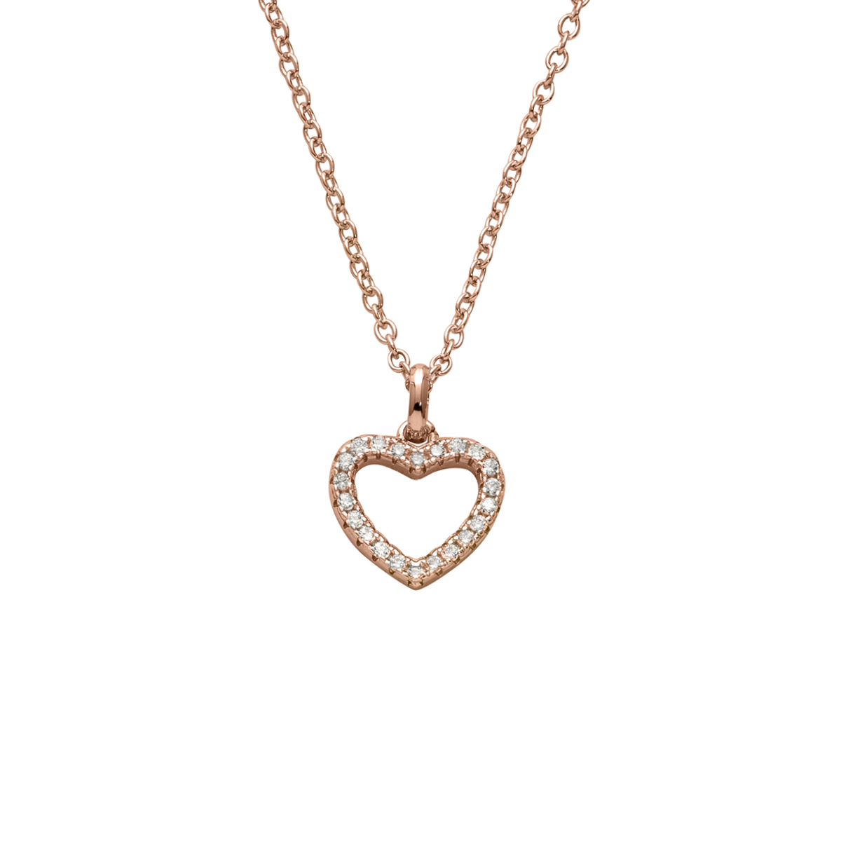 Auranto Collier - Silbercollier Herz rose - M262079