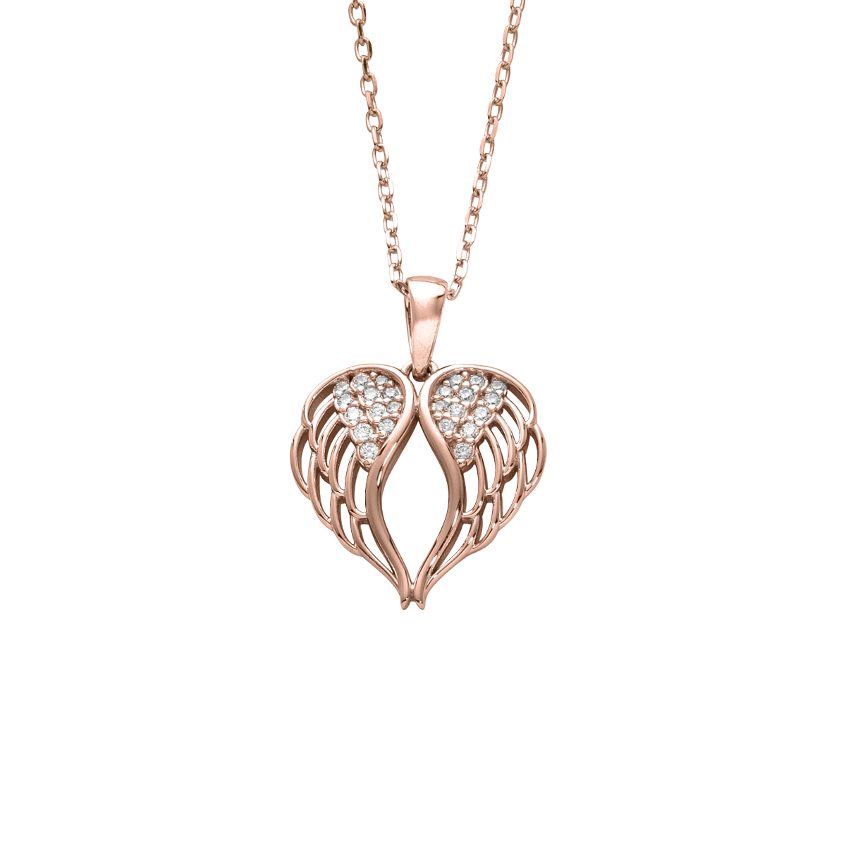 Auranto Collier - Silbercollier Flügel rose - M262099