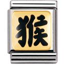 Nomination BIG - STERNZ. CHINA Edelstahl, Email und 18K-Gold (Affe)