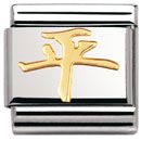 Nomination Classic - CHINA aus Edelstahl und 18K-Gold (Frieden CHINESISCH)