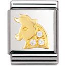 Nomination BIG - STERNZEICHEN Edelstahl, 18K-Gold und Cubic Zirc. (Stier)