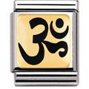 Nomination BIG - PEACE AND LOVE Edelstahl, Email und 18-K-Gold (Bambule)