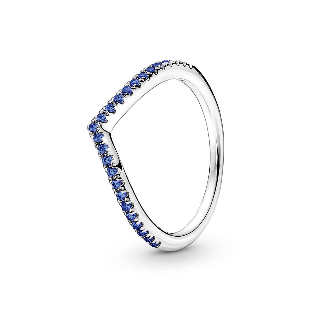 Pandora Ring - Timeless Wishbone blue - 196316C02