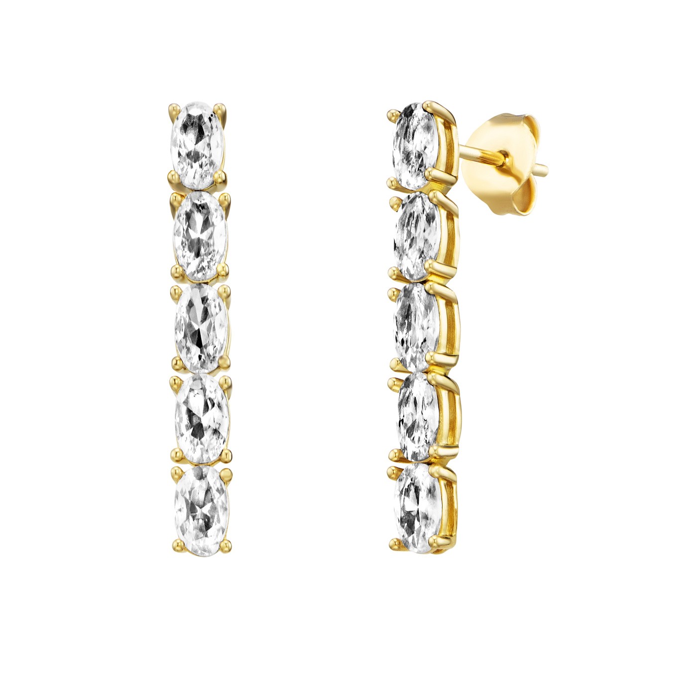 Julie Julsen Ohrringe - CRYSTAL LINE - JJER33360-4G