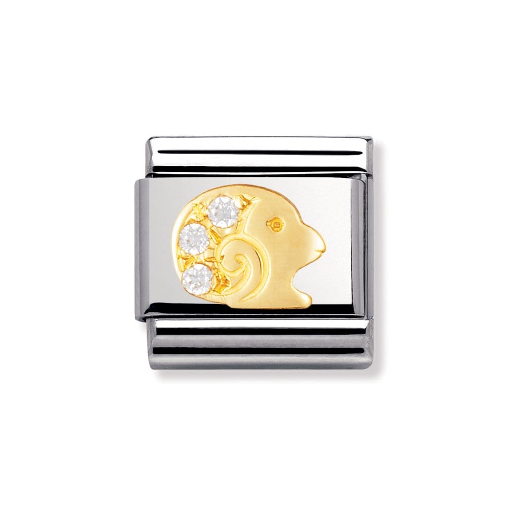 Nomination Classic - STERNZEICHEN Edelstahl, 18K-Gold und Cubic Zirc. (Widder)