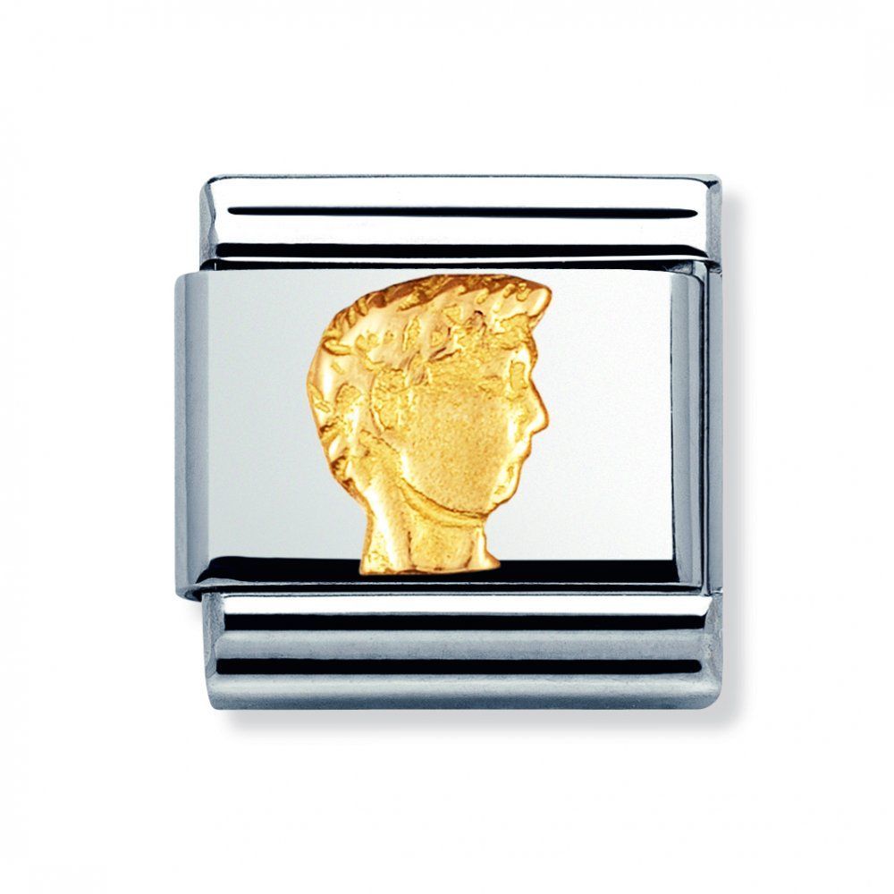 Nomination Classic - RELIEF MONUMENT Edelstahl und 18K-Gold (Kopf des David)