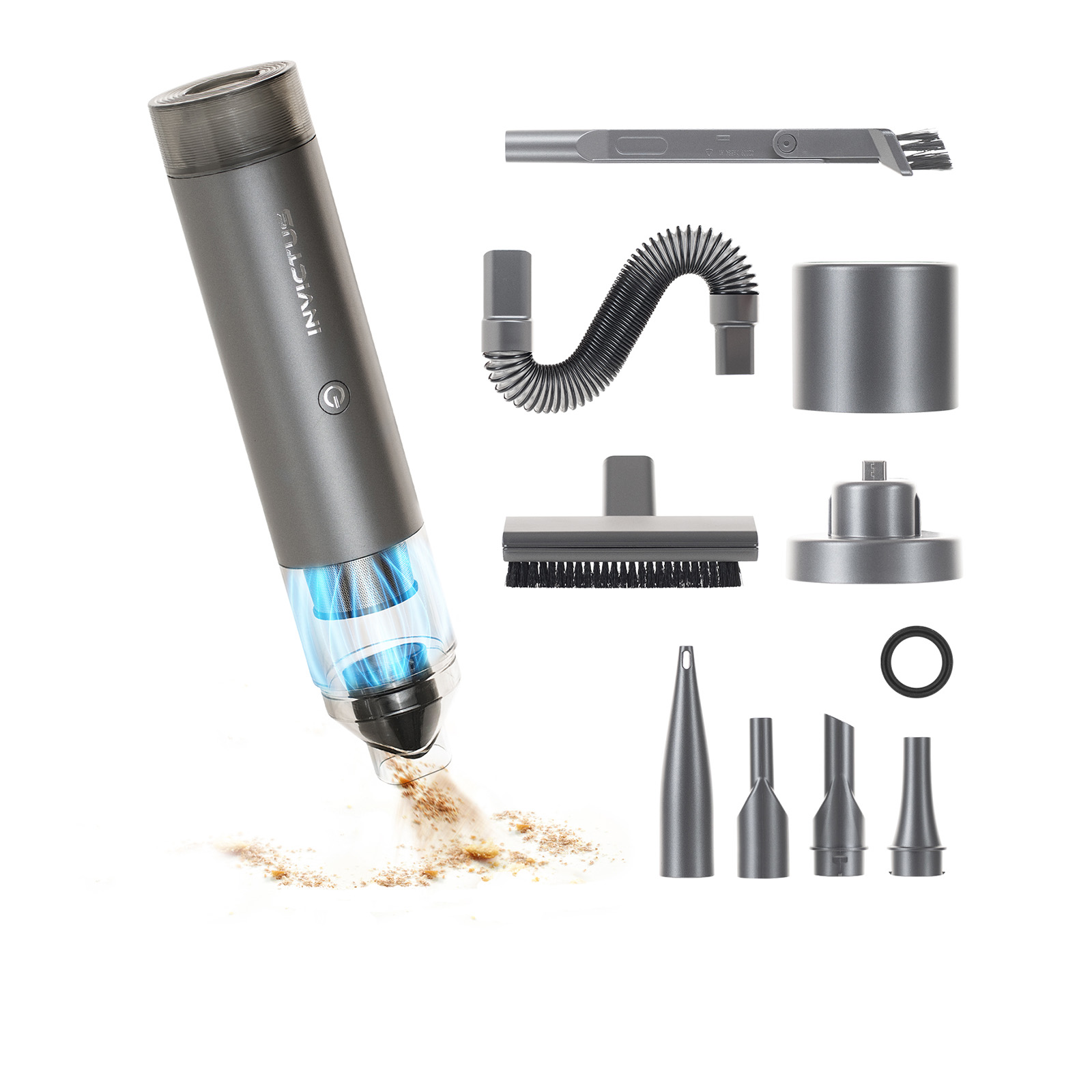 INVICTUS ONE TABLE Handstaubsauger und Luftpumpe | Deluxe-Set 14-tlg.