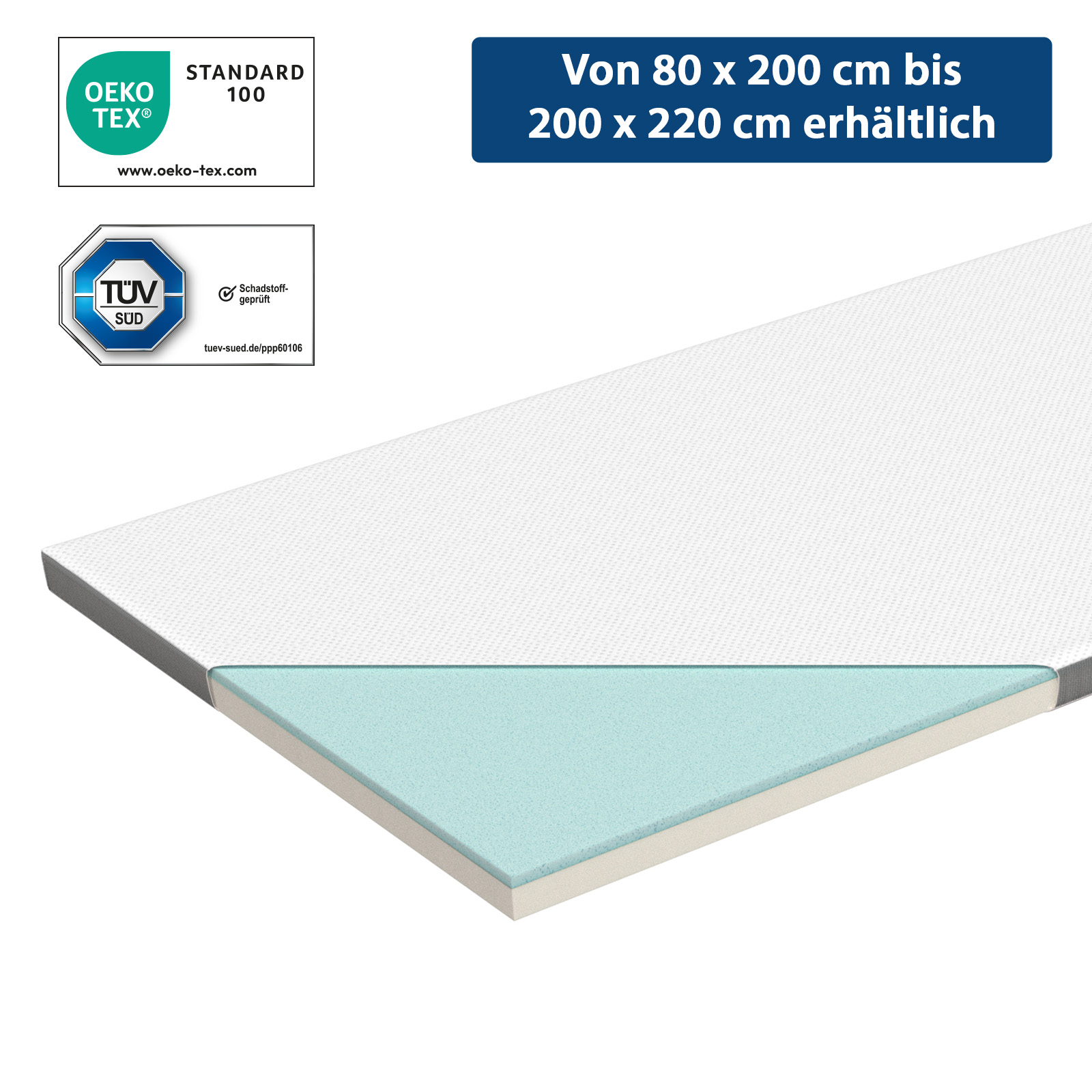 eazzzy Topper Trend | 80 x 200 x 5 cm