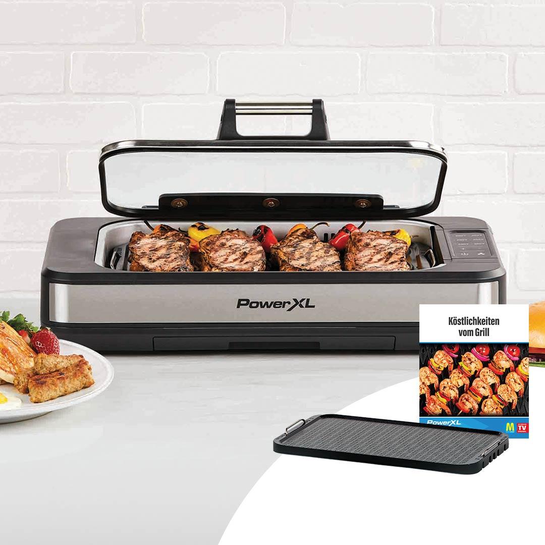 PowerXL Smokeless Grill Elite 2in1-Indoorgrill mit integriertem Rauchabzug