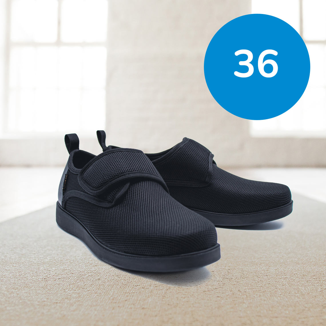 Gold Care schwarz unterstützender Schuh