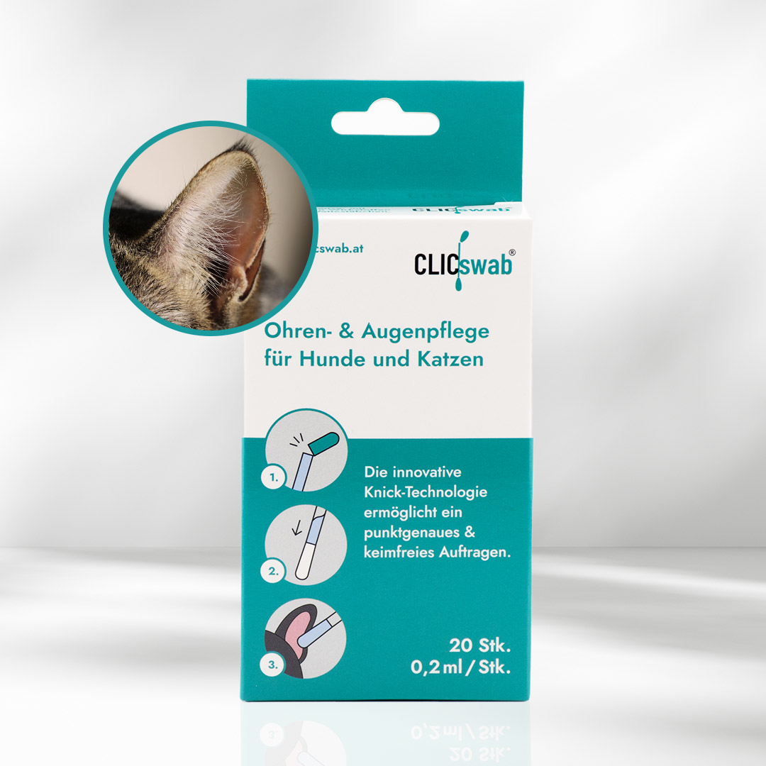 CLICswab Ohren & Augenpflege für Hunde & Katzen