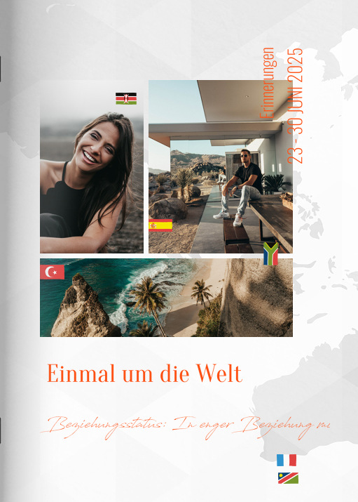 Heft 'Weltenbummler' im Format A4 hoch