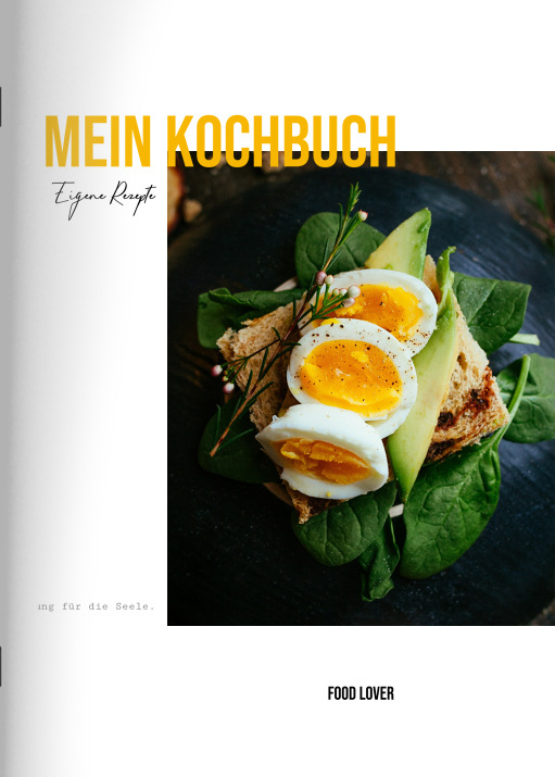 Heft 'Mein Kochbuch' im Format A4 hoch