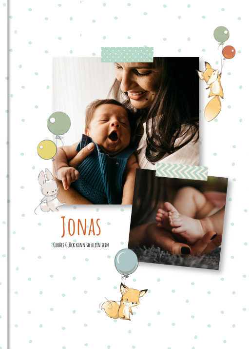 Digital 'Baby Tagebuch' im Format A4 hoch