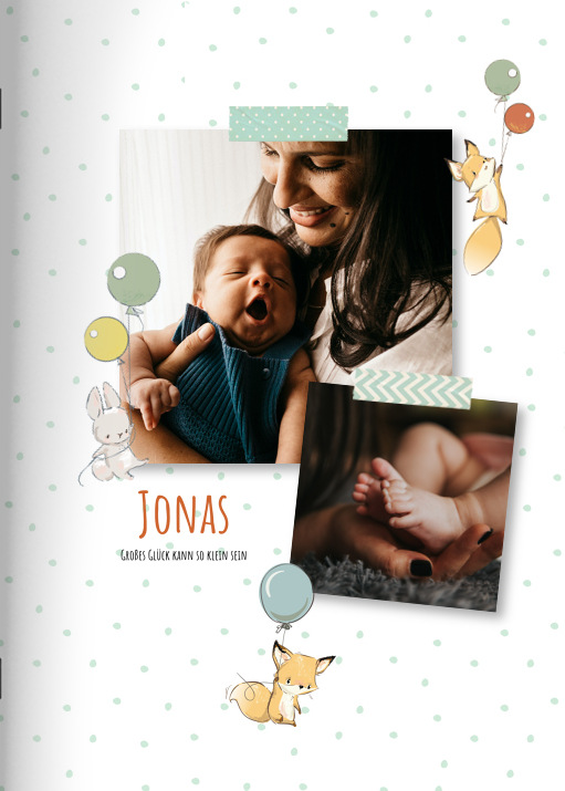 Heft 'Baby Tagebuch' im Format A5 hoch