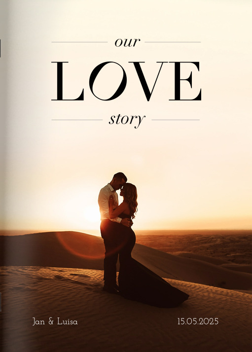 Heft 'Lovestory' im Format A4 hoch