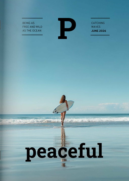 Heft 'Peaceful' im Format A4 hoch