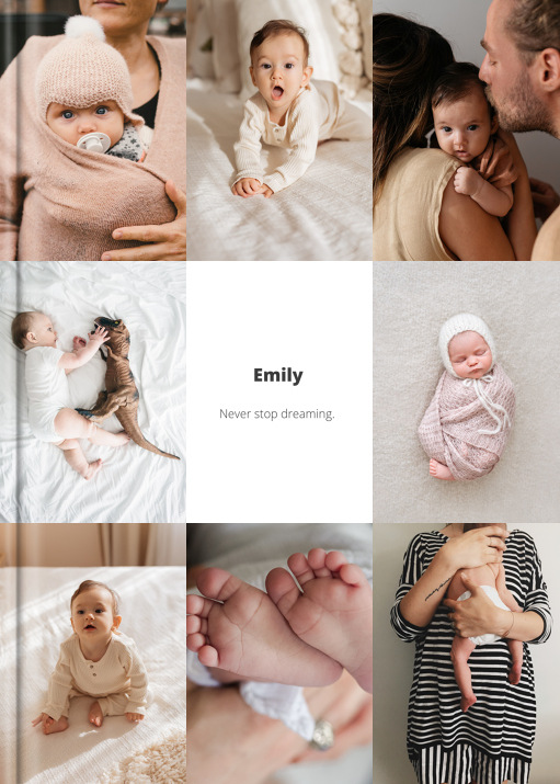 Digital 'Modern Baby Diary' im Format A4 hoch