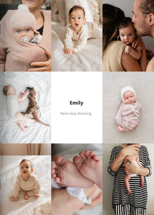 Heft 'Modern Baby Diary' im Format A5 hoch
